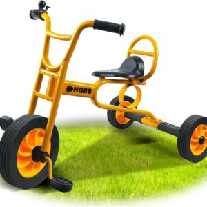 Kids Tricycle for Ages 3+, Preschool Daycare Playground Kids Balance Bike, Home Toddler Trike with Bell and Rubber Wheels, Boys and Girls Indoor/Outdoor Play Equipment