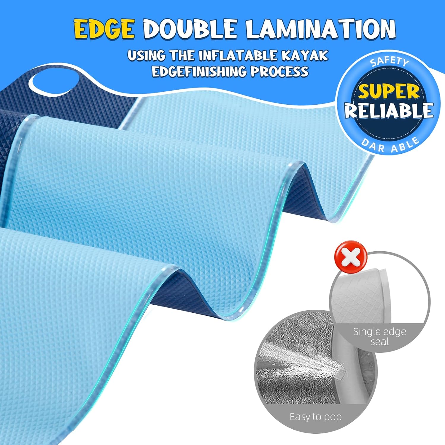 Non-Slip Splash Pad for Kids and Dog, 80" Extra Large Baby Play Mat, Dog Pool Toys, Thicken Sprinkler Pool Summer Outdoor Water Toys for Ages 3-12 Boys Girls, Parent-Kids &Games Fun Backyard (Blue) - Image 3