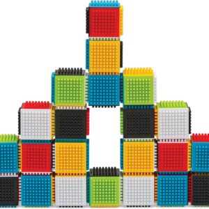 Infantino Press & Stay Sensory Blocks, Developmental Activity Blocks, 24-Piece Multicolor Stacking Toy Set for Babies & Toddlers 12 Months+