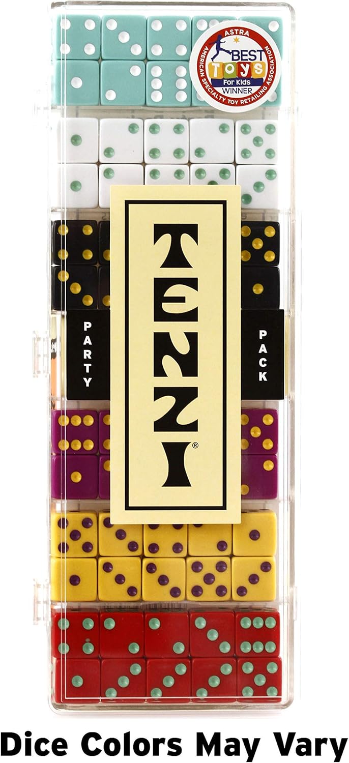 TENZI Party Pack Dice Game - A Fun, Fast Frenzy for The Whole Family - 6 Sets of 10 Colored Dice with Storage Case - Colors May Vary - Image 7
