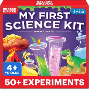 Doctor Jupiter My First Science Kit for Kids Ages 4-5-6-7-8 | Birthday Gift Ideas for 4+ Year Old Boys & Girls | Toy Stem Kit with 50+ Experiments | Learning & Educational Projects