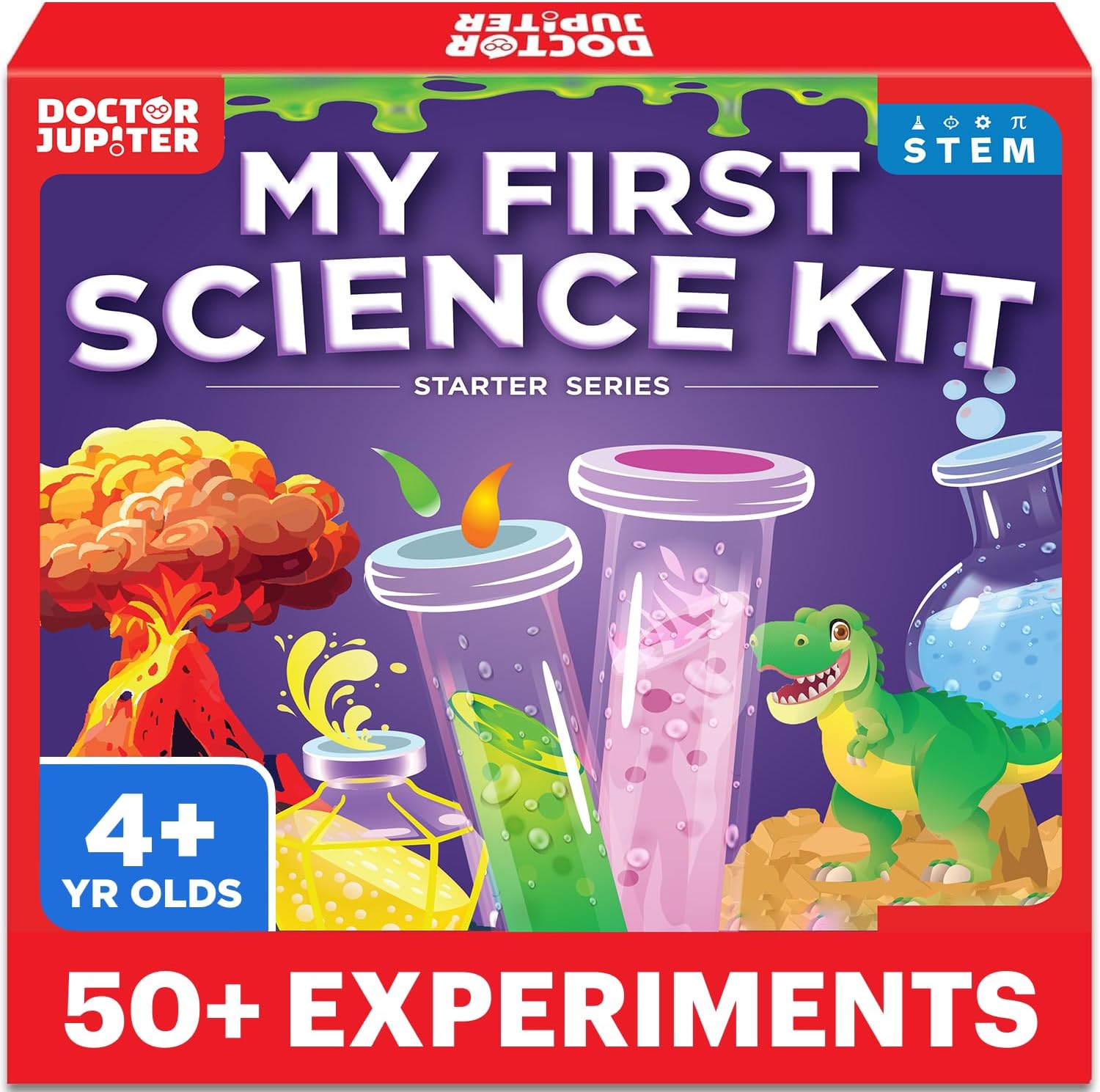Doctor Jupiter My First Science Kit for Kids Ages 4-5-6-7-8 | Birthday Gift Ideas for 4+ Year Old Boys & Girls | Toy Stem Kit with 50+ Experiments | Learning & Educational Projects