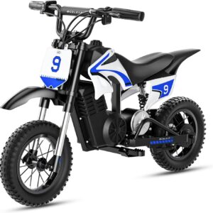 ECOLEAP K1 Kids Electric Dirt Bike 36V Motorcycle,16MPH Fast Speed 14 Mile Long-Range,700W Peak 3-Speed Modes Electric Bike for Kids Ages 3-10