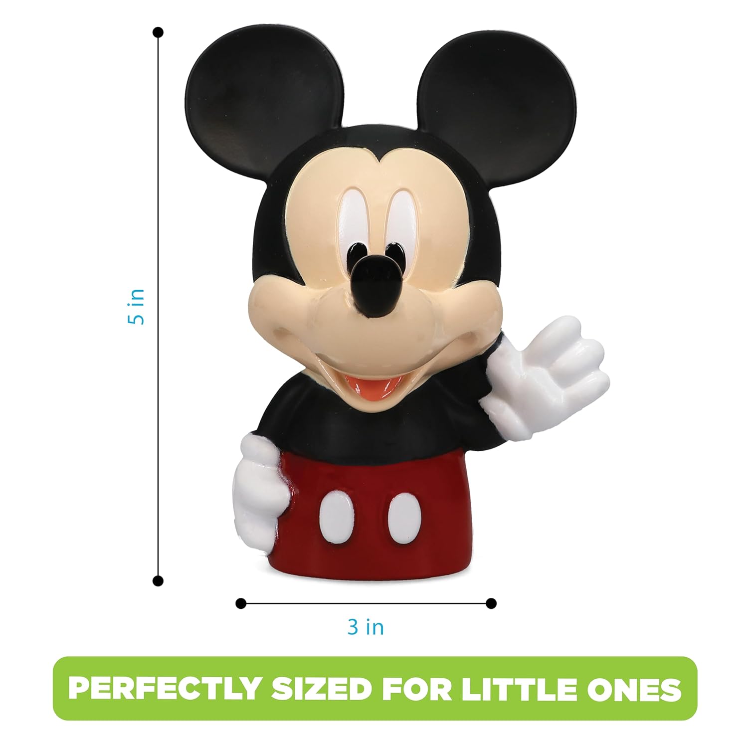 Mickey & Friends 6 Piece Bath Squirter Bucket Set. Bath Toys for Baby and Toddlers, Includes Organizer Bucket with Drainage to Store Your Bath time Water Toys. - Image 8