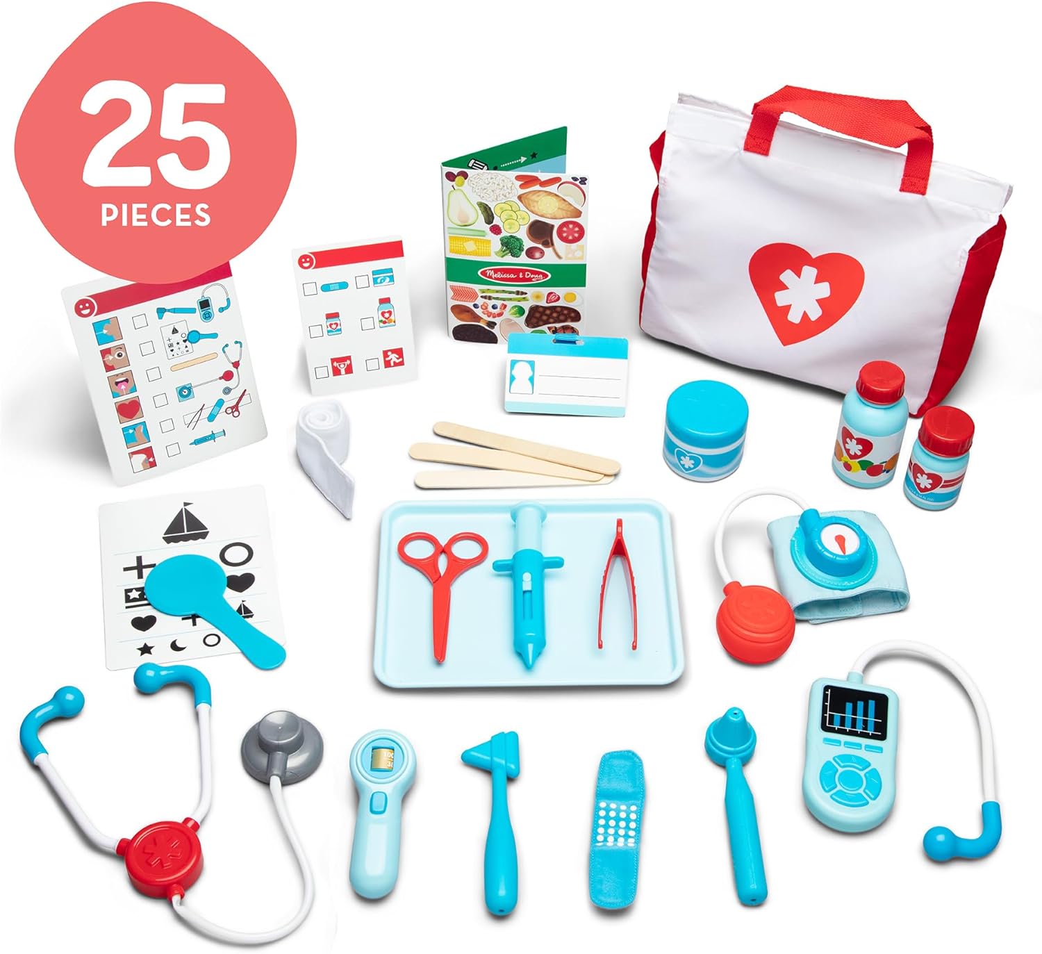 Melissa & Doug Get Well Doctor Kit, 25-Piece Toddler Doctor Play Set, Realistic Pretend Play Toys & Accessories, Preschool Toys for Girls & Boys Ages 3+ - Image 6