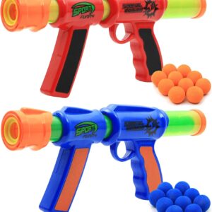 Kiddie Play Toy Foam Blasters & Guns Atomic Power Popper Ball Guns for Kids Air Shooter with Foam Balls (Pack of 2 Guns)