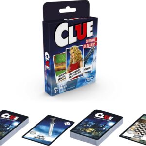 Hasbro Gaming Clue Card Game, 3-4 Player Strategy Game, Fun Summer Activities, Vacation Travel Essentials, Ages 8+