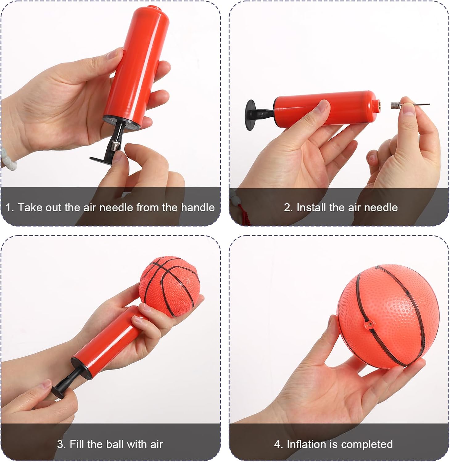 Trampoline Basketball Hoop Set, Trampoline Basketball Hoop Attachment Waterproof Basketball Goal for Trampoline Soft Basketball Game Accessories for All Ages Basketball Lovers - Image 5