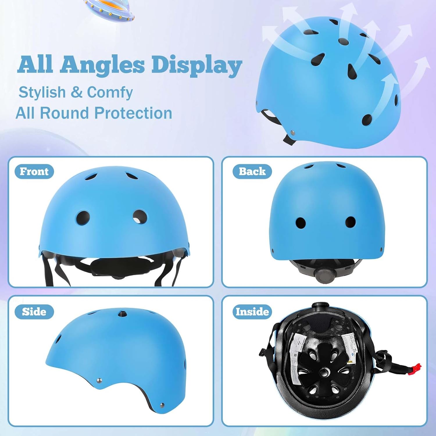 Kids Bike Helmet,Adjustableoddler Skateboard Helmets for 3-5-8-14 Years Kids Girls Boys Youth Bicycle Helmet for Scooter Balance Bike Rollerskating Skateboard - Image 5