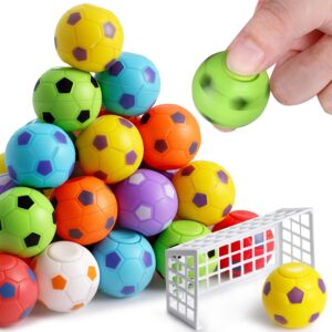 LovesTown 32PCS Spinners Soccer Ball Bulk Toys for Kids, Soccer Party Favors for Goodie Bag Stuffers Sensory Stress Relief Toys for Classroom Prizes, Pinata Fillers, Birthday Gifts