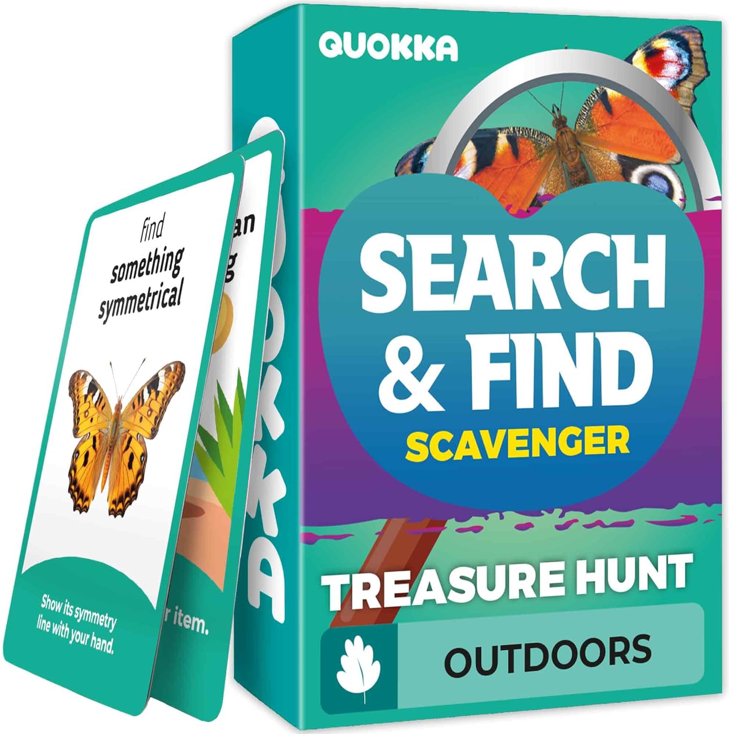 QUOKKA Scavenger Hunt Cards for Kids Ages 5-8 - Outdoor Activities for Kids Ages 6-8 - Camping Backyard Outdoor Games for Kid 5-6 - Educational Party Games for 5-6 Year Olds