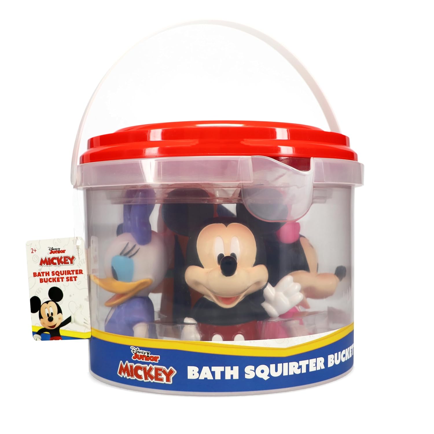 Mickey & Friends 6 Piece Bath Squirter Bucket Set. Bath Toys for Baby and Toddlers, Includes Organizer Bucket with Drainage to Store Your Bath time Water Toys. - Image 3