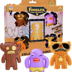 Fuggler Gold Edition Collectible Figures 5 Pack Deluxe Box Mystery Characters 24 Styles Rare Hidden Figure Official Toy D
