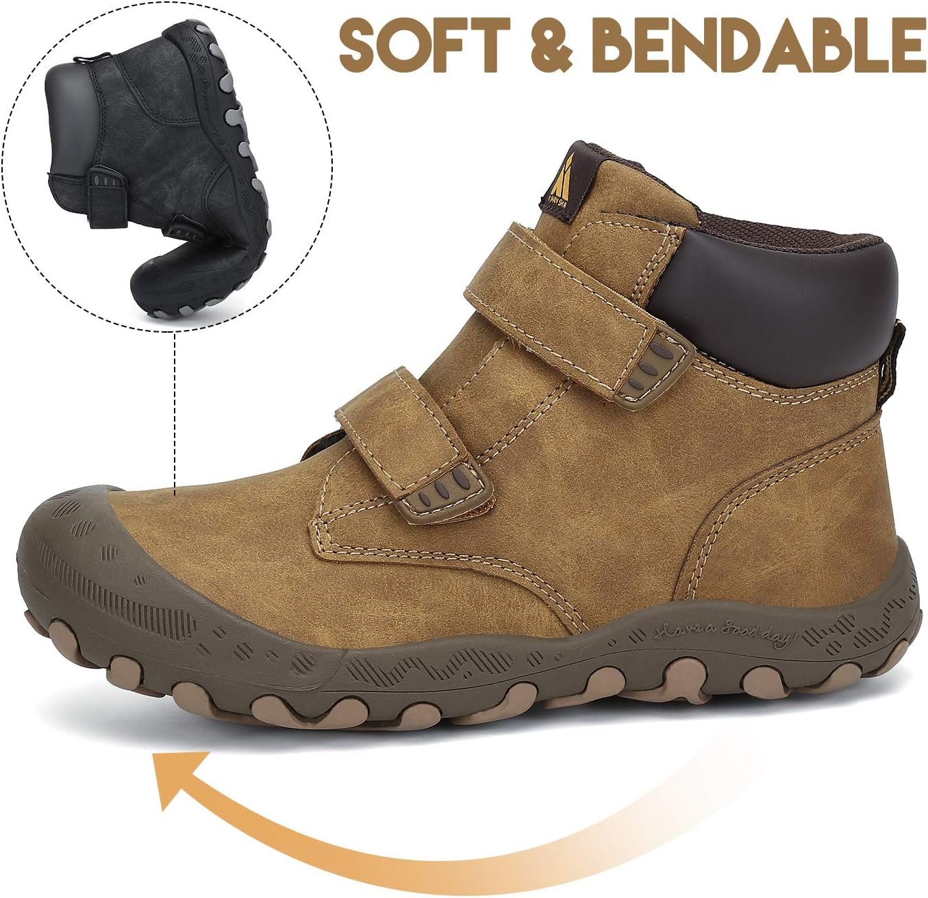 Mishansha Kids Hiking Boots Toddler Girls Boys Hiking Shoes Water-Resistant Anti-Collision Non-Slip Athletic Outdoor Trekking Boots - Image 4