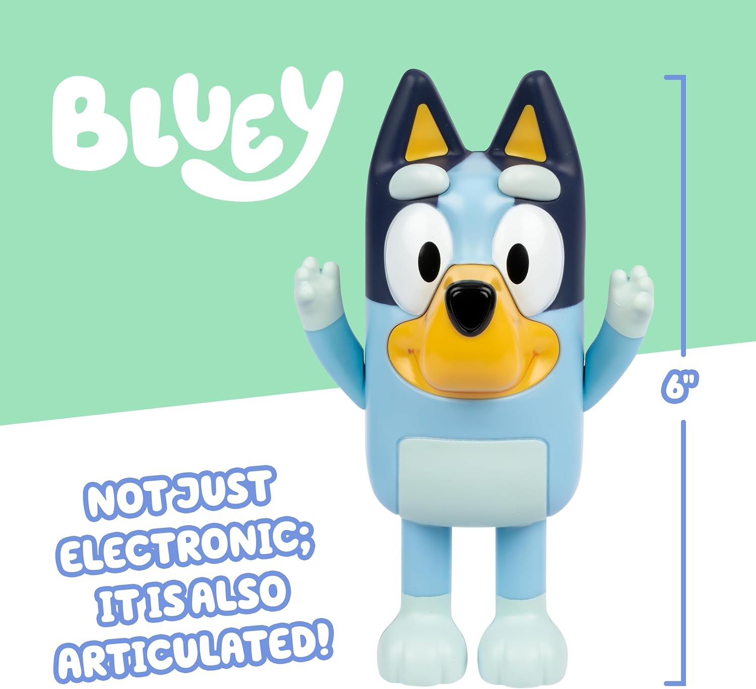 Bluey Game Hide and Seek Figure, Articulated, Musical Kids Figurines with Dance Mode, Interactive Play Toddler Figurine Toys for Ages 3+ - Image 6