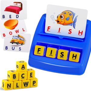 Matching Letter Game, Spelling Word and Increases Memory, Early Learning Educational Toy for Preschool & Kindergarten Kids Over 3-8 Years Old