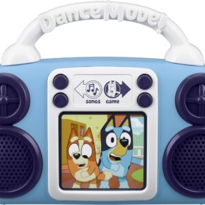 eKids Bluey Toy Music Player, Toddler Toy with Built-in Music and Lights (Bluey)