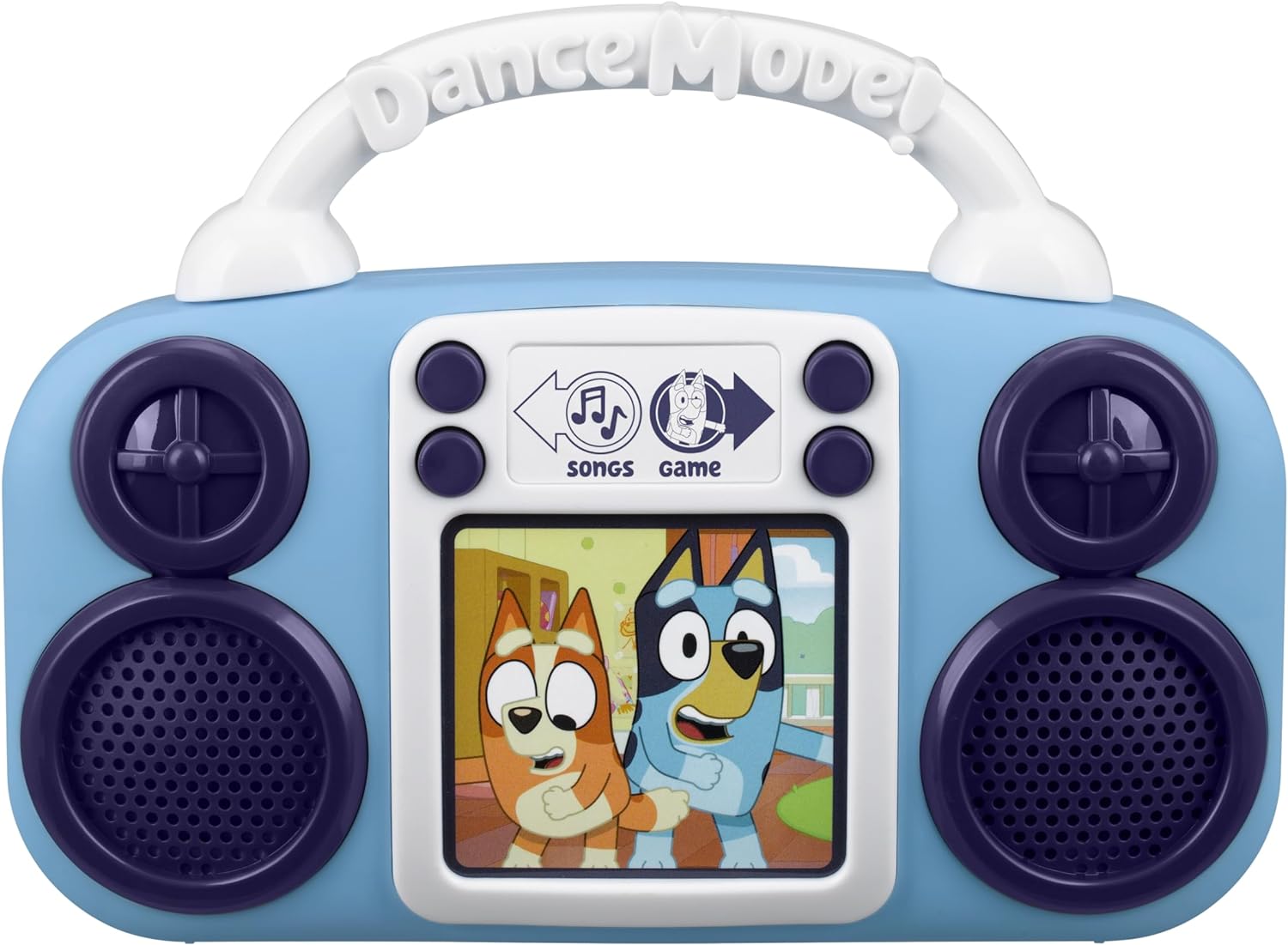 eKids Bluey Toy Music Player, Toddler Toy with Built-in Music and Lights (Bluey)