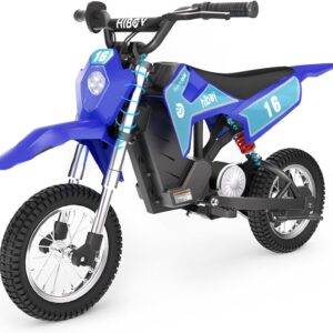 Hiboy DK1 36V Electric Dirt Bike,300W Electric Motorcycle – Up to 15.5MPH & 13.7 Miles Long-Range,3-Speed Modes Motorcycle for Kids Ages 3-10