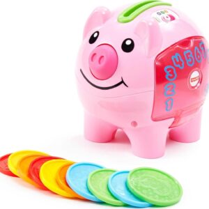 Fisher-Price Baby & Toddler Toy Laugh & Learn Smart Stages Piggy Bank with Educational Songs & Phrases for Infants Ages 6+ Months (Amazon Exclusive)