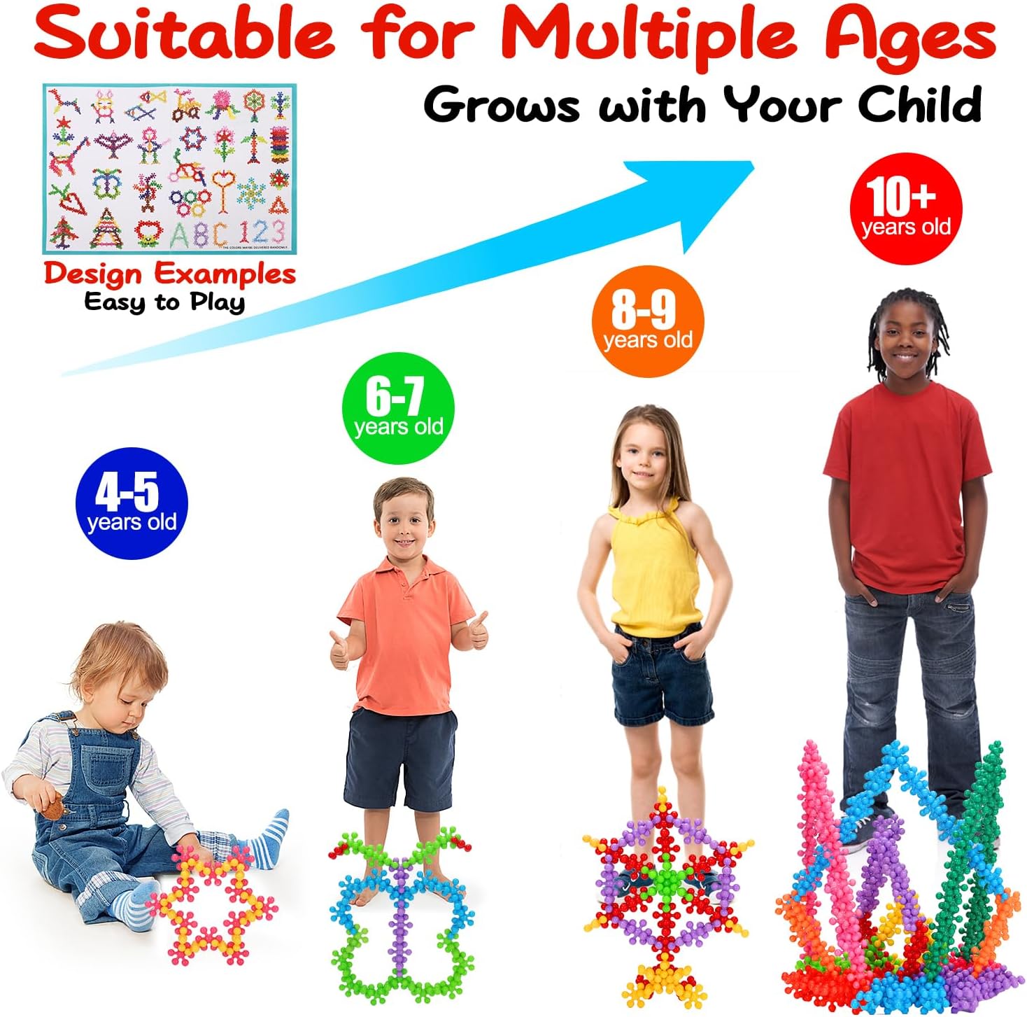 Kids Building STEM Toys for 3 4 5 6+ Year Old Boy Girl Birthday Gifts, 300PCS Educational Interlocking Discs Building Blocks for Kids Ages 3-5 4-8 5-7 Preschool Manipulatives Classroom Must Have - Image 6