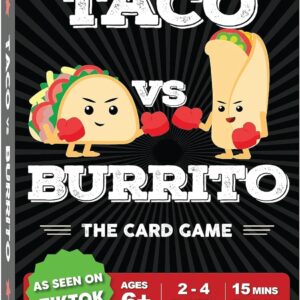 Taco vs Burrito – The Wildly Popular Surprisingly Strategic Card Game Created by a 7 Year Old – 5 Ways to Play – a Family-Friendly Party Game for Kids, Teens & Adults
