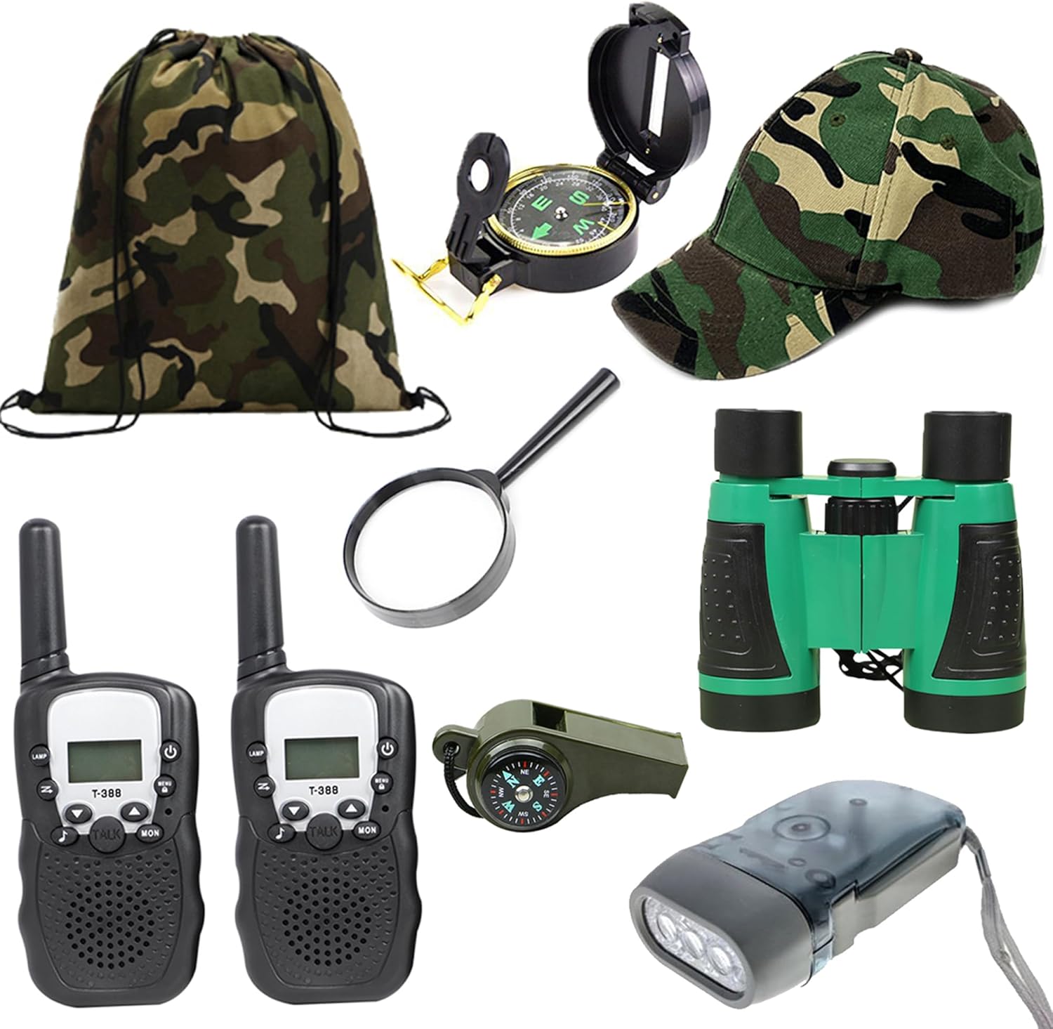 Outdoor Adventure Set for Kids - Camouflage Camping Exploration Toys with Walkie-Talkies - Backyard Explorer Gear for Boys and Girls - Image 9