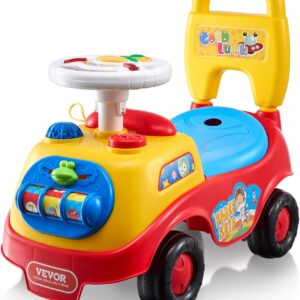 VEVOR Ride On Push Car for Toddlers, Ages 19+ Months, Ride Racer, Sit to Stand Toddler Ride On Toy, Kids Ride On Car with Music Steering, Horn & Under Seat Storage, Ride On Toy for Boys Girls,