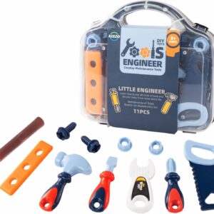 Toddler Tool Set – 11 pc Kids Tool Set with Box, Pretend Play Toys for Kids Ages 3-6, Perfect for Christmas & Birthday Gifts