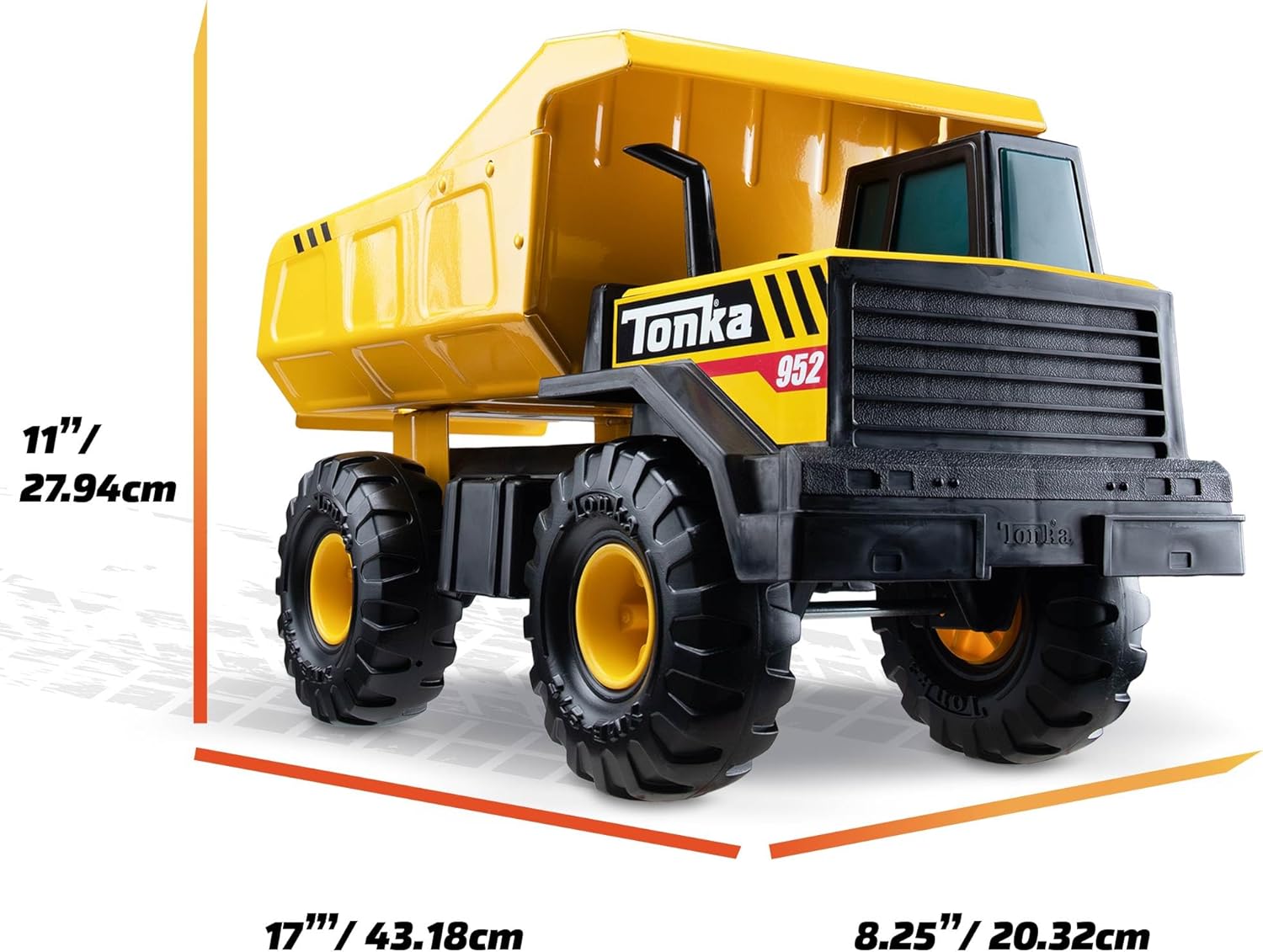 Tonka Steel Classics Mighty Dump Truck - Made with Steel & Sturdy Plastic, Yellow Toy Construction Truck, Boys and Girls, Kids, Toddlers, Ages 3+ - Image 7
