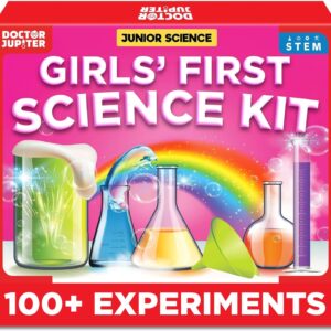 Doctor Jupiter Girls’ First Science Kit for Kids Ages 4-5-6-7-8 | Birthday Gift Ideas for 4+ Year Old Girls | STEM Toy Kit with 100+ Experiments | Learning & Educational Projects