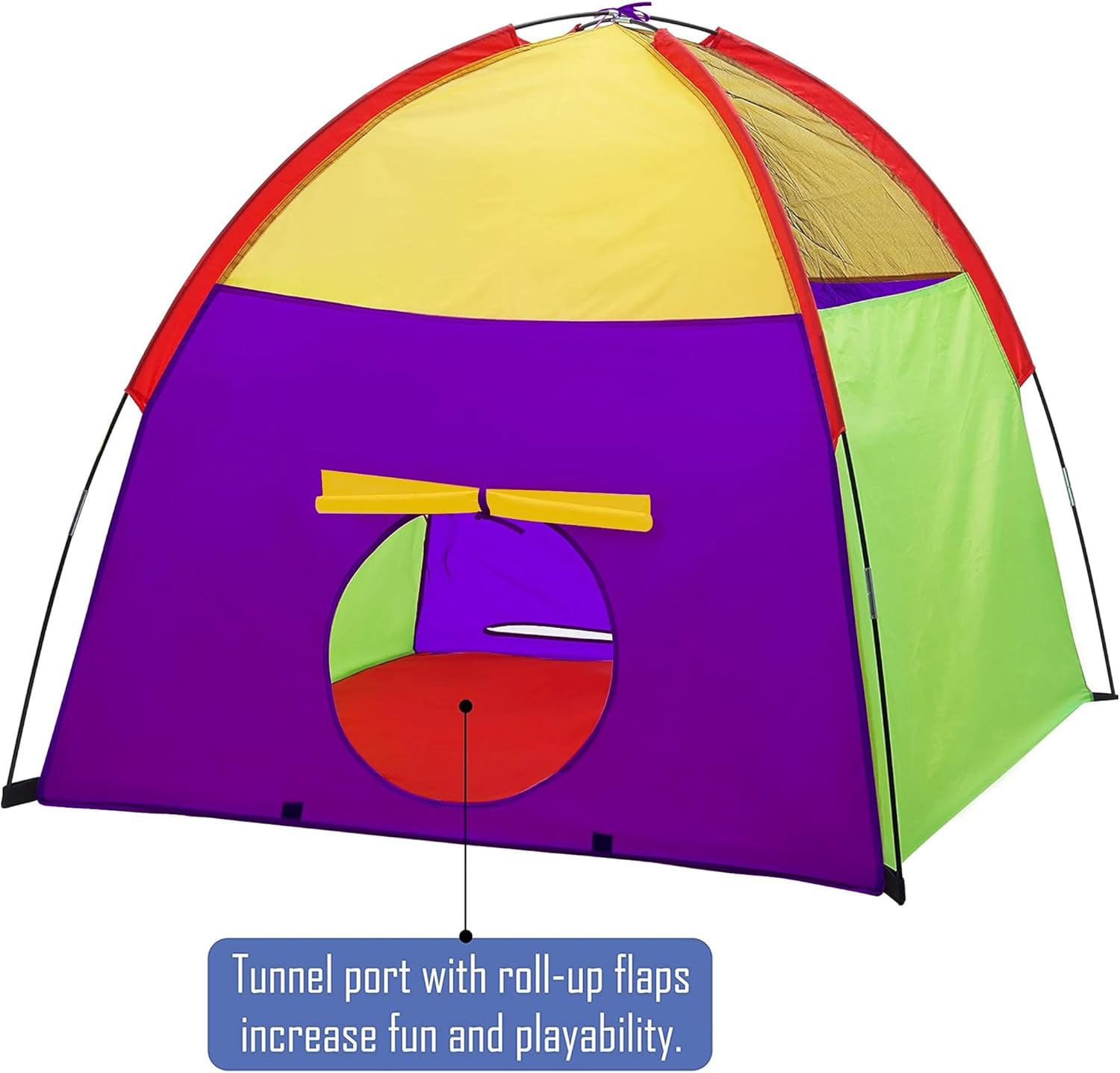 ATDAWN Kids Play Tent, Kids Pop Up Tent, Camping Playground, Indoor/Outdoor Children Playhouse for Boys and Girls, Rainbow Color - Image 4
