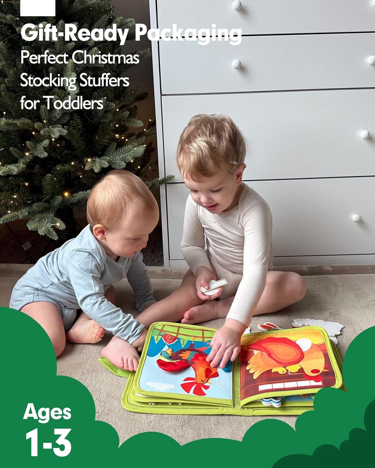 hahaland Busy Book for Toddlers 1-3 - Montessori Toys Busy Board for 1 Year Old Boy Gifts Girl Toys Educational Learning Quiet Activity Books Gifts Toddler Travel Toys for One Year Old Birthday Gift - Image 10