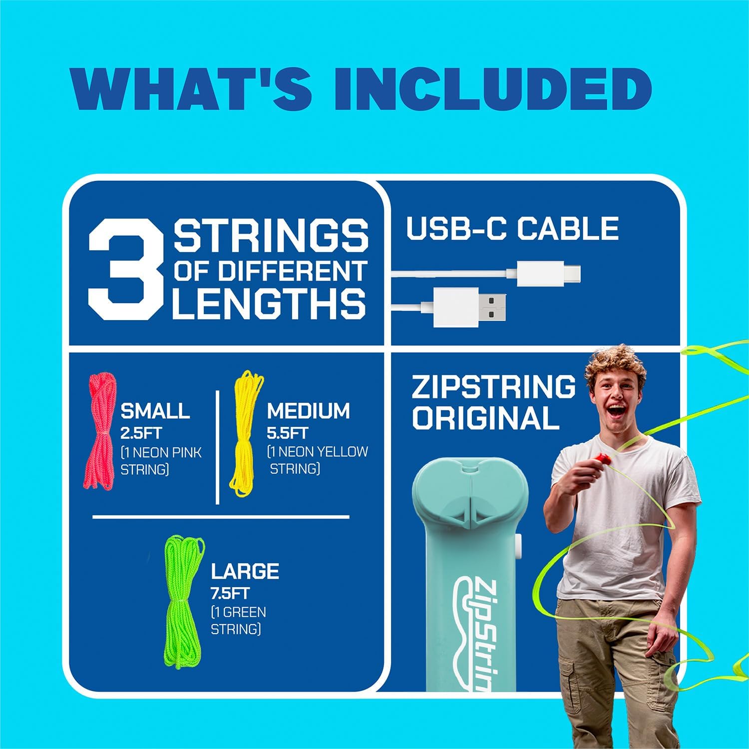 ZipString Original - As Seen on Shark Tank - Classic Rope Launcher Toy, Perfect for Kids & Adults - Fly a String Loop in The Air for Endless Tricks & Fun, Wonderment Awaits, Aesthetic Aqua - Image 9
