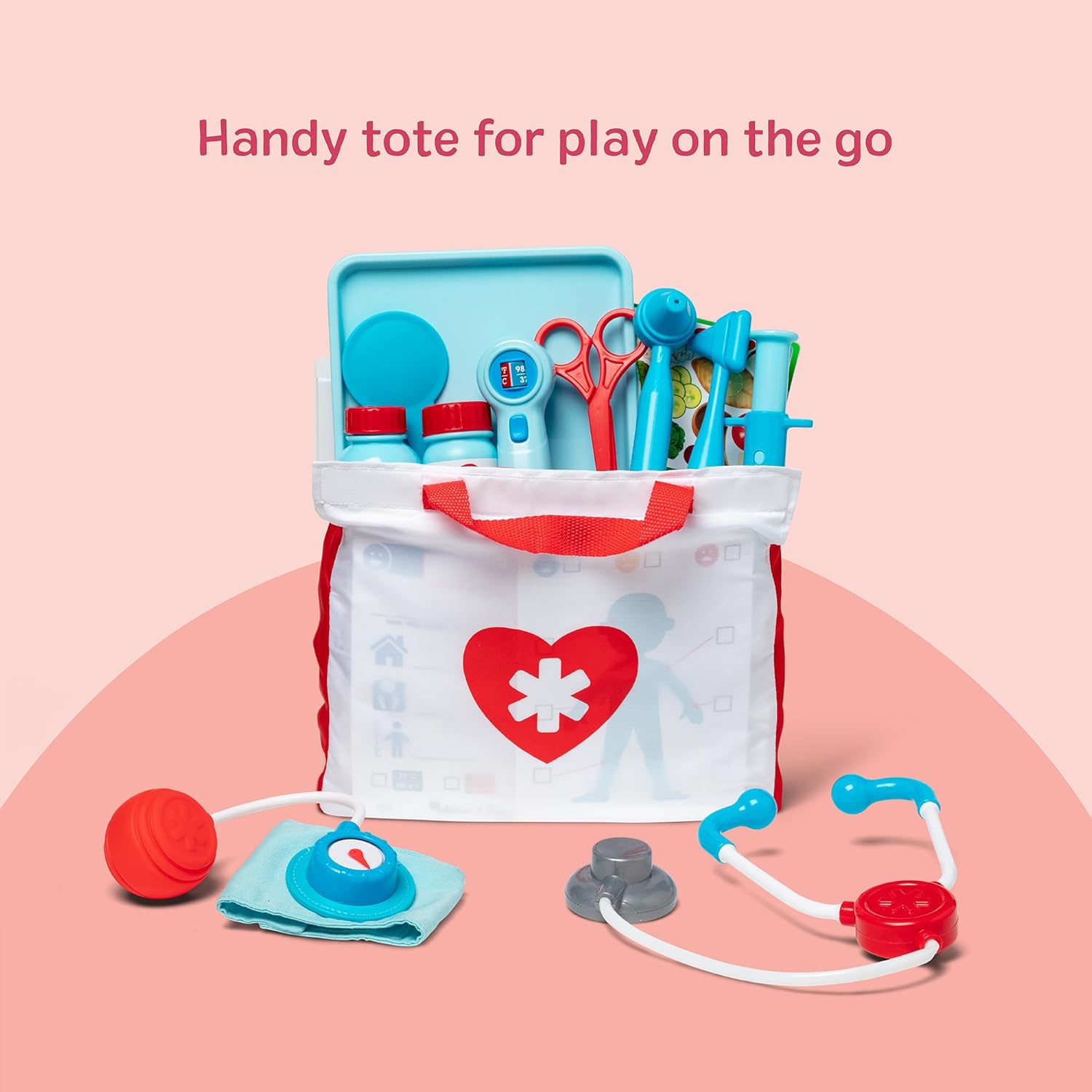 Melissa & Doug Get Well Doctor Kit, 25-Piece Toddler Doctor Play Set, Realistic Pretend Play Toys & Accessories, Preschool Toys for Girls & Boys Ages 3+ - Image 7
