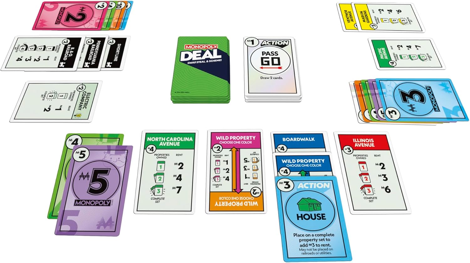 Monopoly Deal Card Game in Collectible Storage Tin | Ages 8+ | 2-5 Players | 15 Mins. | Fun Family Games for Kids, Teens, and Adults | Travel Games (Amazon Exclusive) - Image 3