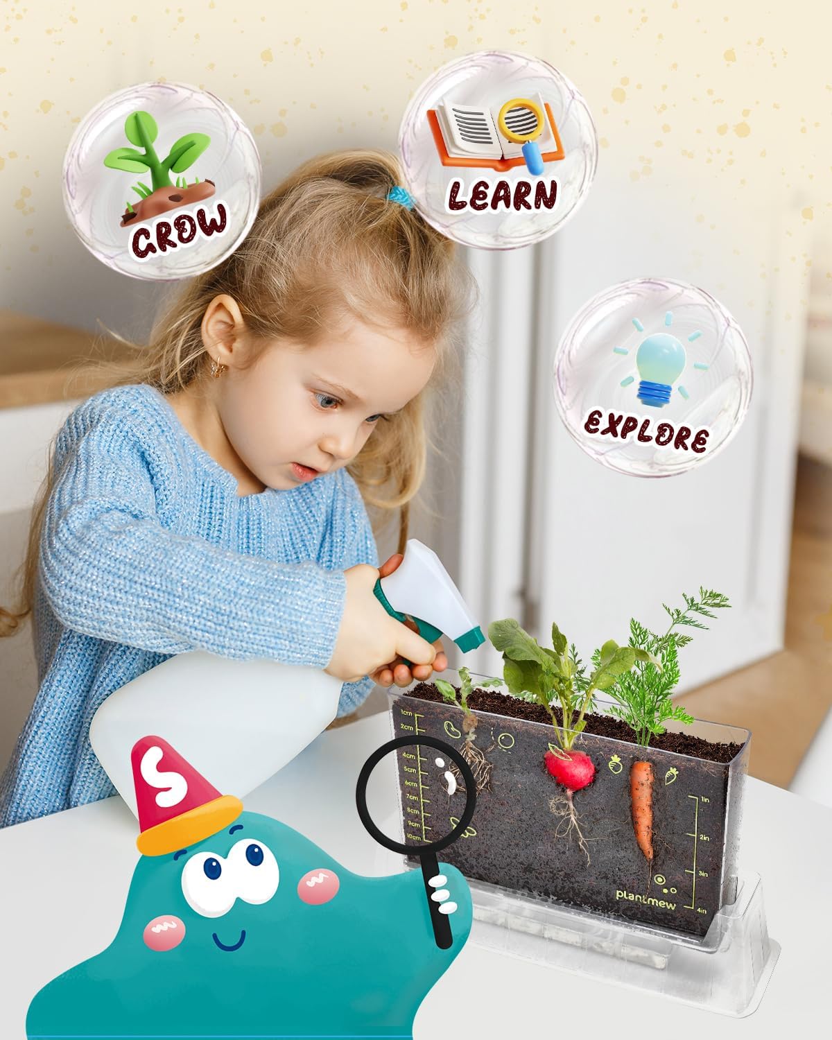 Root Viewer Kit for Kids with 6 Seed Varieties - STEM Science Kits for Kids Age 5-7, 8-12 | Perfect Christmas, Easter, Birthday Gift & School Gardening Project | Learning Educational Gardening Toys - Image 7