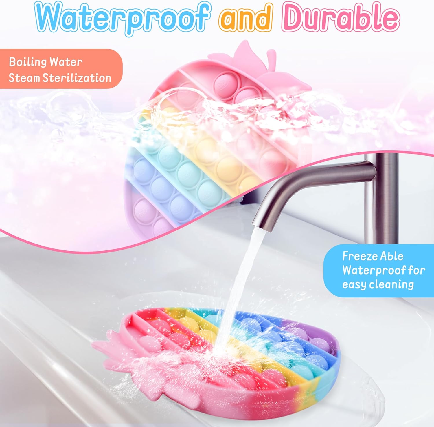 Bubble Fidget Sensory Toys,Cute Push Silicone Squeeze Toy for Autism Anxiety Stress Relief Small Strawberry Toddler Fidgets Party Travel Office Classroom Gifts for Kids Girl Boy Adults - Image 6