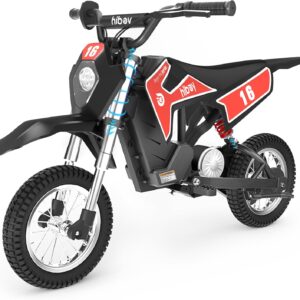 Hiboy DK1 36V Electric Dirt Bike,300W Electric Motorcycle – Up to 15.5MPH & 13.7 Miles Long-Range,3-Speed Modes Motorcycle for Kids Ages 3-10