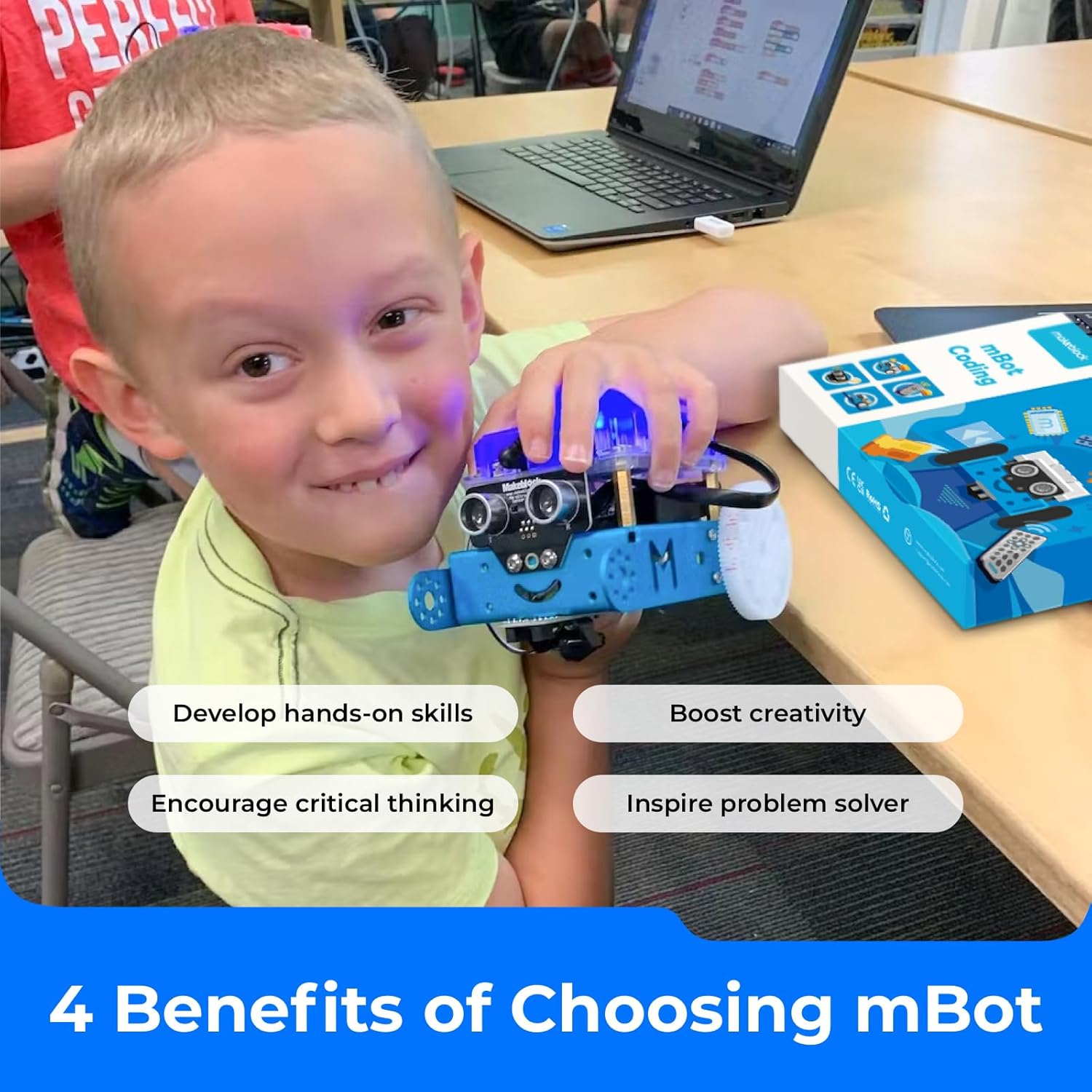 Makeblock mBot Robot Kit with Scratch Coding Box, STEM Projects for Kids Learn to Code with Scratch Arduino, Programmable Robot with 4 Programming Learning Projects, Gifts for Boys Girls Aged 8-12 - Image 7