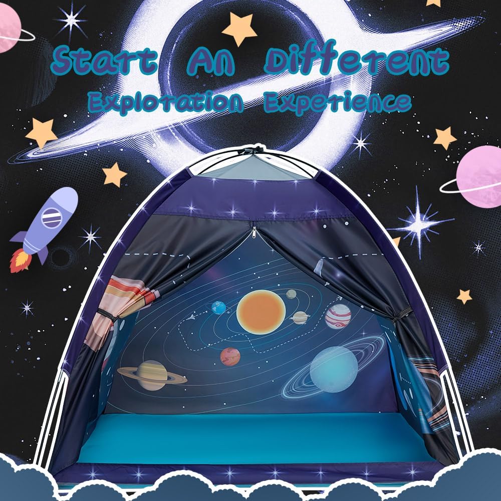 Mnagant Space World Play Tent-Kids Galaxy Dome Playhouse for Boys and Girls Imaginative Play Popup Tent for Kids Indoor/Outdoor Fun,Perfect Kid’s Gift- 47" x 47" x 43" - Image 3