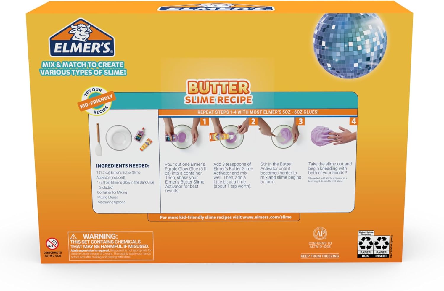 Elmer's Color Rush Slime Kit, Includes Liquid Glue, Activator, Makes Color Changing, Glow in The Dark, Butter Slime and More, 10 Piece Kit - Perfect for Birthday Parties, Gift Idea, Kids Activity - Image 7