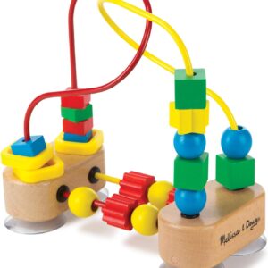 Melissa & Doug First Bead Maze – Wooden Educational Baby Toy with Suction Cups, for Floor, High Chair or Toddler Table, Toddler Toys for Girls & Boys Ages 1+
