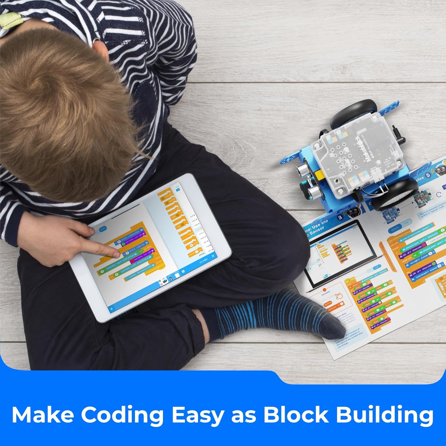 Makeblock mBot Robot Kit with Scratch Coding Box, STEM Projects for Kids Learn to Code with Scratch Arduino, Programmable Robot with 4 Programming Learning Projects, Gifts for Boys Girls Aged 8-12 - Image 2