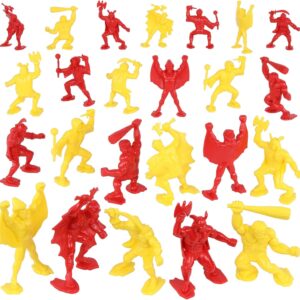 Tim Mee Toy TimMee Legendary Battle Fantasy Figures – 3 inch Red vs Yellow 24pc Set – USA