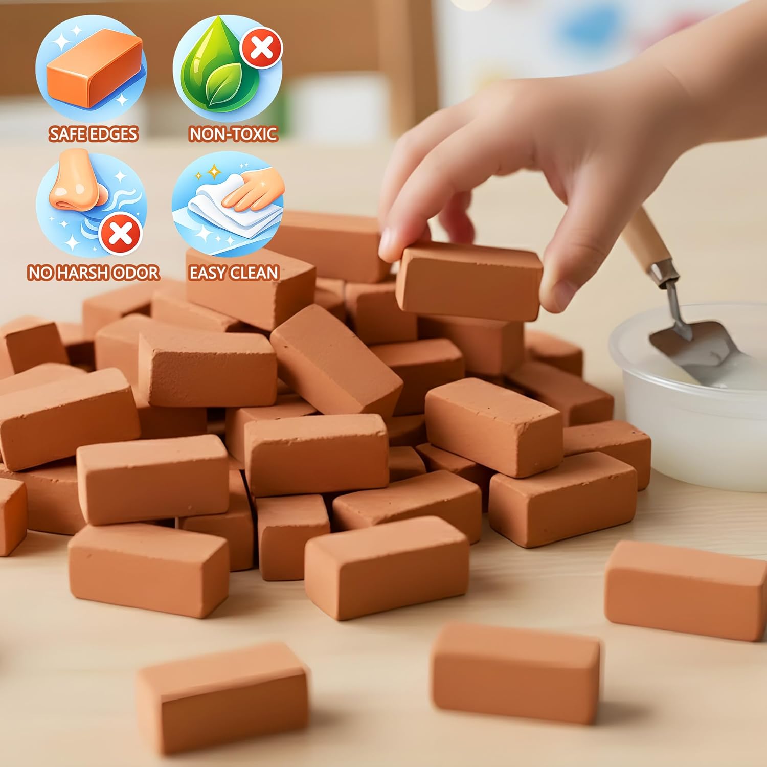 House Building Set for Kids 4+, Mini Brick Construction Kit with Mortar, STEM Architecture Blocks, Reusable DIY Projects, Creative Birthday Gift - Image 4
