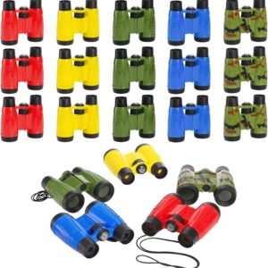 Eorbow 20 Pack Binoculars Toy for Kids, Kids Binoculars with Compass and Neck String, Nature Exploration Toys, Party Favors Learning Gifts for Sightseeing, Camping Adventure, Birdwatching