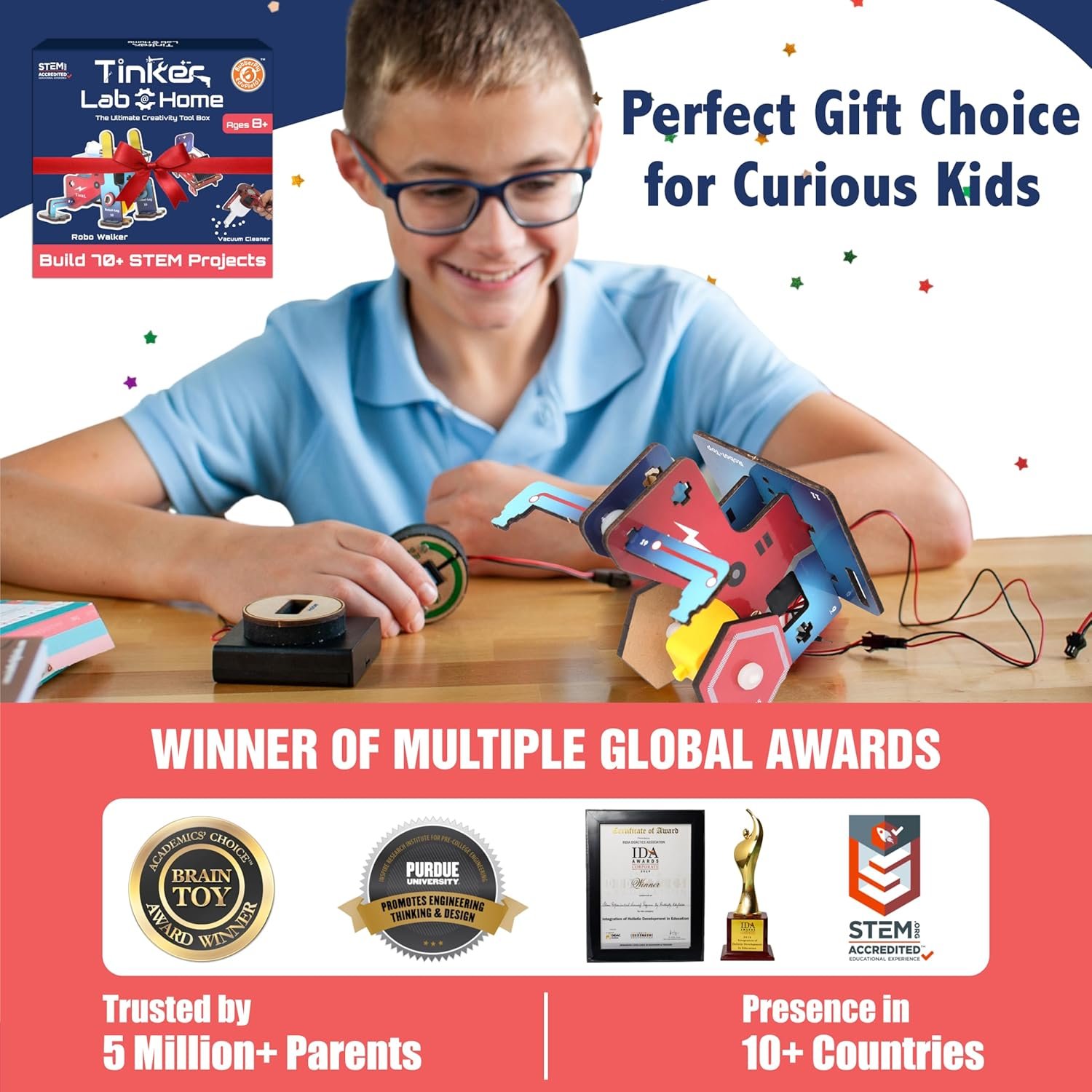 Butterfly EduFields 70+ Jumbo STEM Projects Kit for Kids Age 12-14 | Engineering & STEM Robotic Kits for 8-12 Year Olds | Electronics Circuits | Best Birthday Gift for Kids Age 12-14 - Image 7