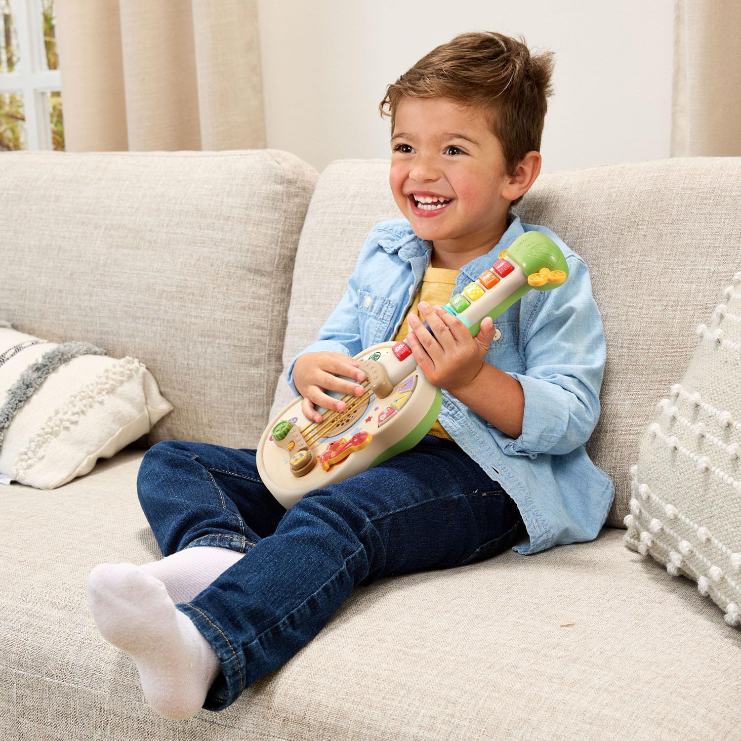 LeapFrog Strum and Count Wooden Guitar, Musical Toddler Toy - Image 6