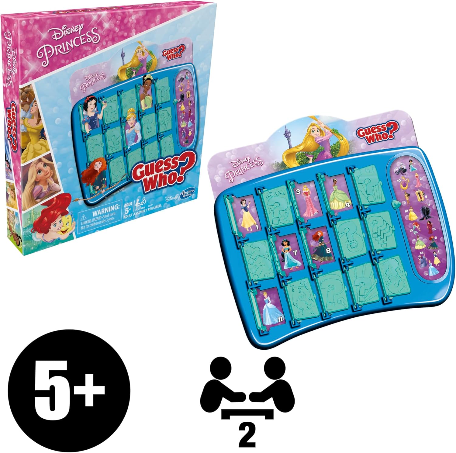 Hasbro Gaming Guess Who? Disney Princess Edition Kids Board Game, Fun Game for Families and Kids Ages 5 and Up, Easter Gifts for Boys and Girls, Preschool Games (Amazon Exclusive) - Image 4